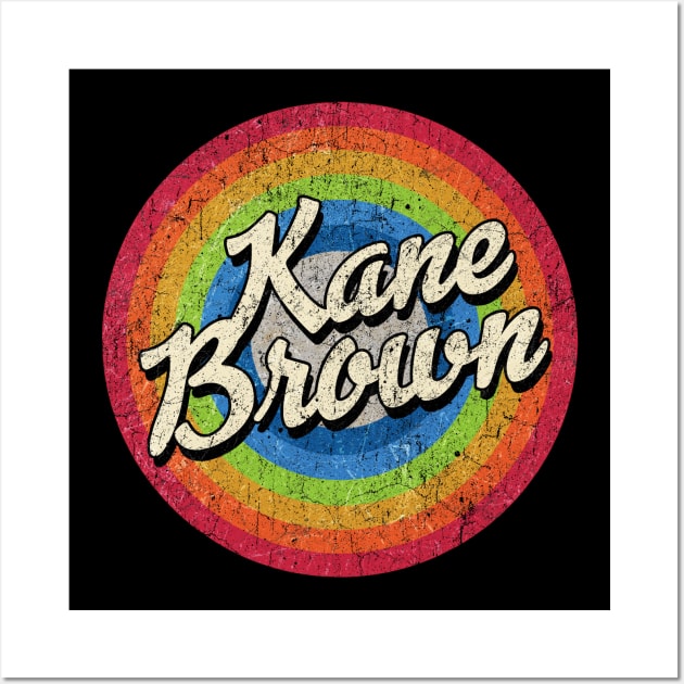 Kane Brown Vintage Style circle Wall Art by henryshifter